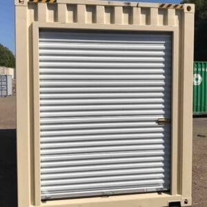 6’ Wide x 7' 4" Tall Roll Door In High Cube Container End
