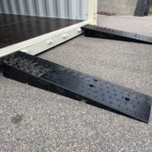 Rubber Wedge Shipping Container Ramps (2 Ramp Set)