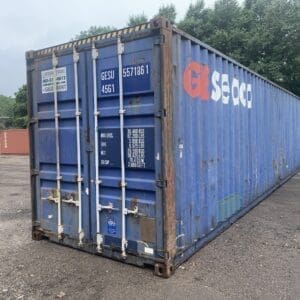 40′ x 8′ x 9.5′ Tall –Used *High Cube* Shipping / Storage Container-Wind and Watertight – BLUE