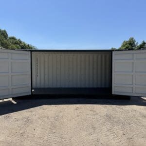 20′ x 8′ x 8.5′ Tall– New **OPEN SIDE**Shipping/Storage Container-STANDARD HEIGHT– Wind and Watertight – GREEN