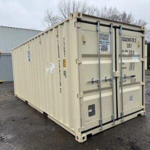 20′ x 8′ x 8.5′ Tall– New Shipping/Storage Container – Wind and Watertight – BEIGE