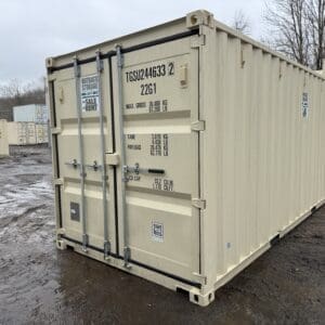 20′ x 8′ x 8.5′ Tall– New Shipping/Storage Container – Wind and Watertight – BEIGE