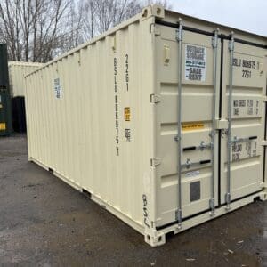 20′ x 8′ x 8.5′ Tall– New Shipping/Storage Container – Wind and Watertight – BEIGE
