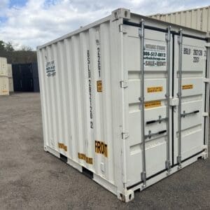 10′ x 8′ x 8.5′ Tall– New Shipping/Storage Container – Wind and Watertight – WHITE