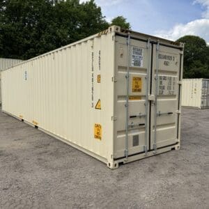 40′ x 8′ x 9.5′ Tall –New *High Cube*Shipping/Storage Container – Wind and Watertight-BEIGE