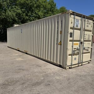 40′ x 8′ x 9.5′ Tall –New *High Cube*Shipping/Storage Container – Wind and Watertight-BEIGE