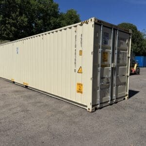 40′ x 8′ x 9.5′ Tall –New *High Cube*Shipping/Storage Container – Wind and Watertight-BEIGE