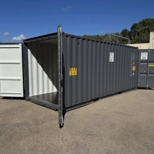 20′ x 8′ x 8.5′ Tall– New **DOUBLE DOOR** Shipping/Storage Container – Wind and Watertight – DARK GRAY