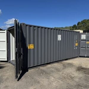 20′ x 8′ x 8.5′ Tall– New **DOUBLE DOOR** Shipping/Storage Container – Wind and Watertight – DARK GRAY