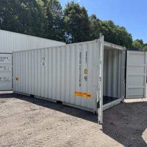 20′ x 8′ x 8.5′ Tall– New **DOUBLE DOOR** Shipping/Storage Container – Wind and Watertight – LT GRAY
