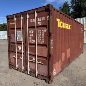 20′ x 8′ x 8.5′ Tall –Used Shipping / Storage Container-Wind and Watertight – RED