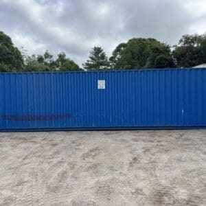 40′ x 8′ x 9.5′ Tall – **2021 GENTLY USED** *High Cube Shipping/Storage Container – Wind and Watertight-BLUE