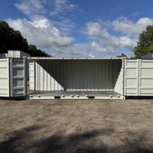 20′ x 8′ x 8.5′ Tall– New **OPEN SIDE**Shipping/Storage Container-STANDARD HEIGHT– Wind and Watertight – GRAY