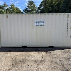 20′ x 8′ x 8.5′ Tall– Wind and Watertight **2020 OFF RENT** Used Shipping / Storage Container – BEIGE