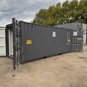 20′ x 8′ x 8.5′ Tall– New **DOUBLE DOOR** Shipping/Storage Container – Wind and Watertight – DARK GRAY