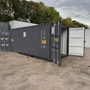 20′ x 8′ x 8.5′ Tall– New **DOUBLE DOOR** Shipping/Storage Container – Wind and Watertight – DARK GRAY