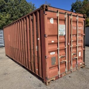 20′ x 8′ x 8.5′ Tall –Used Shipping / Storage Container-Wind and Watertight – RED