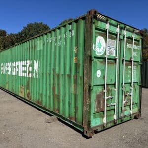 40′ x 8′ x 9.5′ Tall –Used *High Cube* Shipping / Storage Container-Wind and Watertight – GREEN