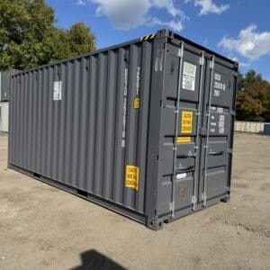 20′ x 8′ x 9.5′ Tall– New **HC**  Shipping/Storage Container – Wind and Watertight – DK GRAY